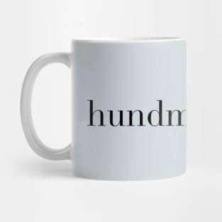 Hundmänniska, svart text Mug